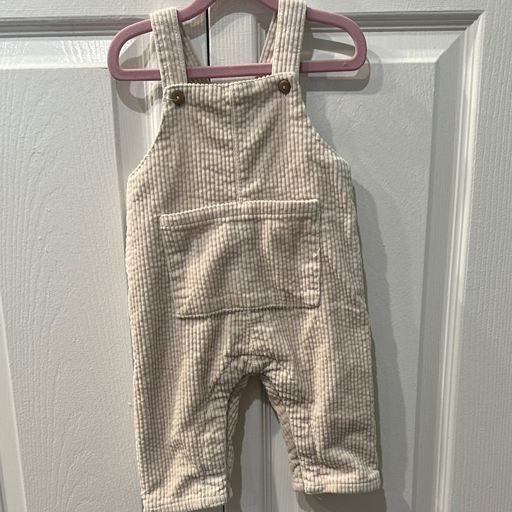 Zara Cream Overalls with Adjustable Straps